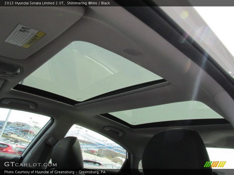 Shimmering White / Black 2013 Hyundai Sonata Limited 2.0T