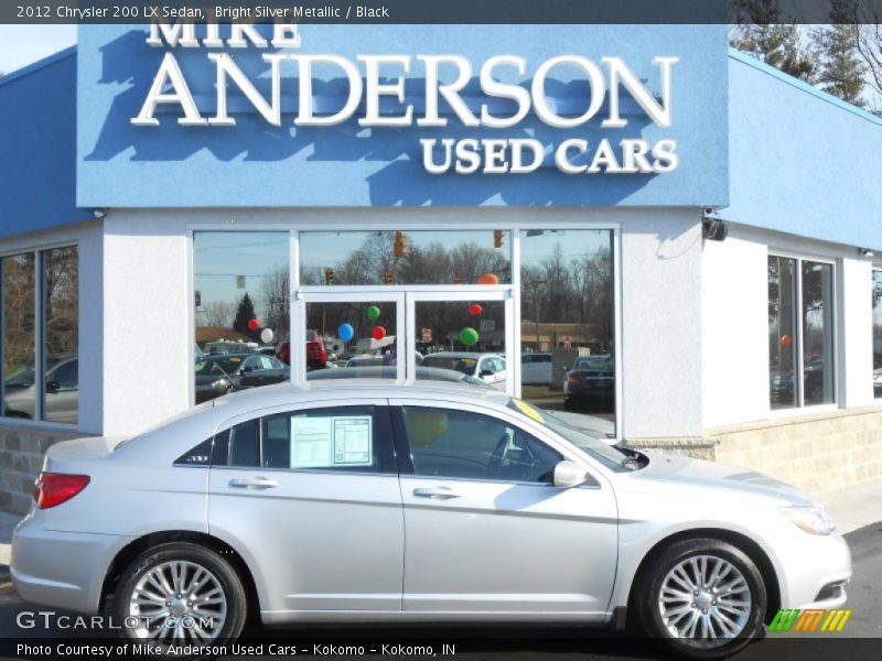 Bright Silver Metallic / Black 2012 Chrysler 200 LX Sedan