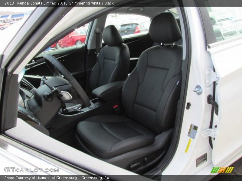 Shimmering White / Black 2013 Hyundai Sonata Limited 2.0T