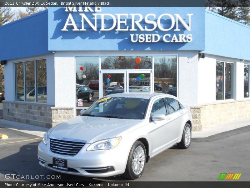 Bright Silver Metallic / Black 2012 Chrysler 200 LX Sedan