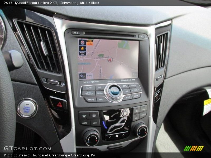 Shimmering White / Black 2013 Hyundai Sonata Limited 2.0T