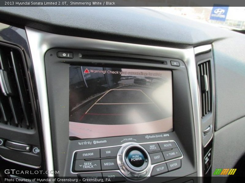Shimmering White / Black 2013 Hyundai Sonata Limited 2.0T