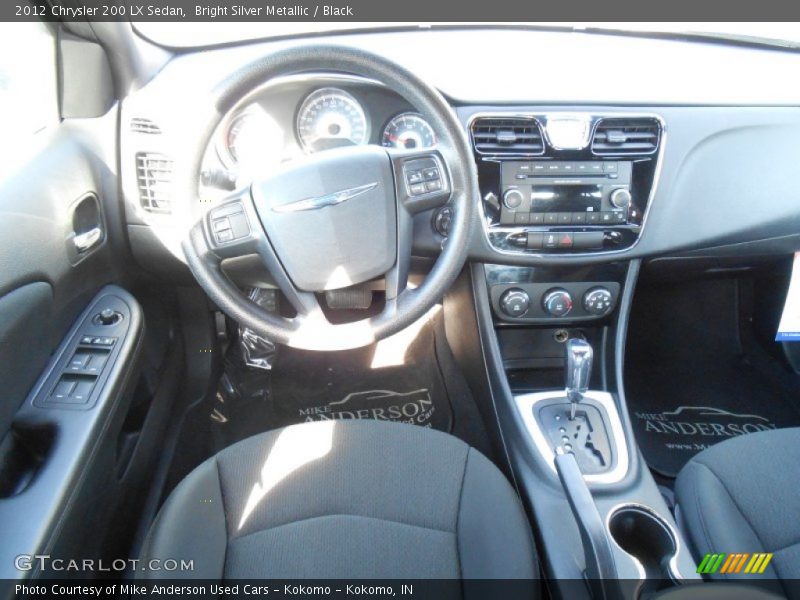 Bright Silver Metallic / Black 2012 Chrysler 200 LX Sedan
