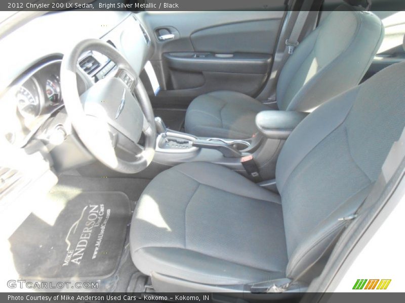 Bright Silver Metallic / Black 2012 Chrysler 200 LX Sedan
