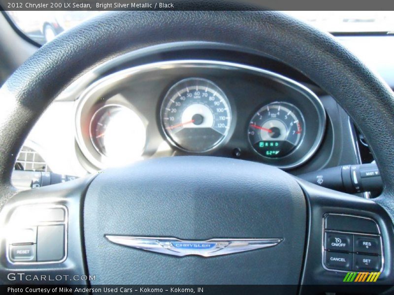 Bright Silver Metallic / Black 2012 Chrysler 200 LX Sedan