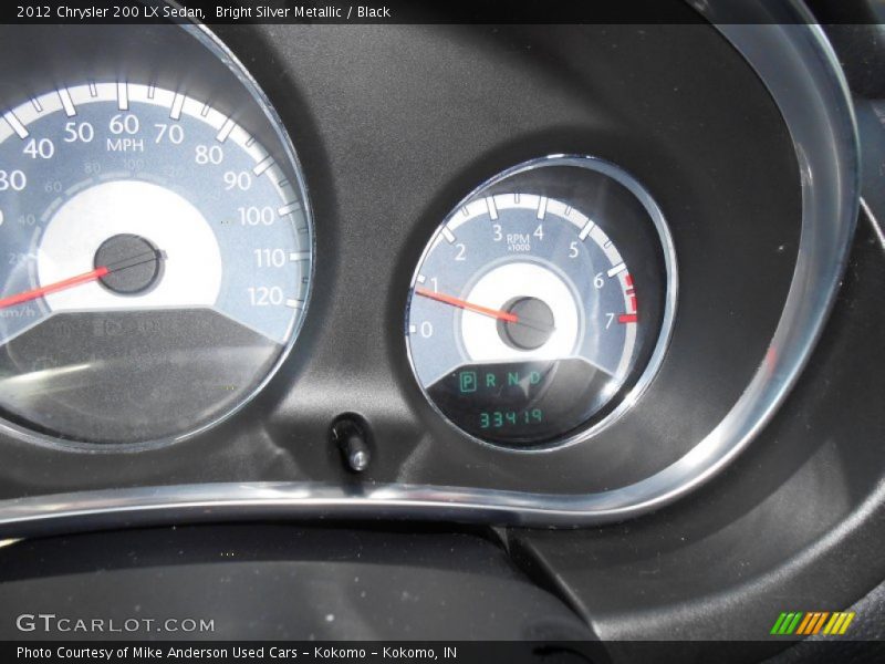 Bright Silver Metallic / Black 2012 Chrysler 200 LX Sedan