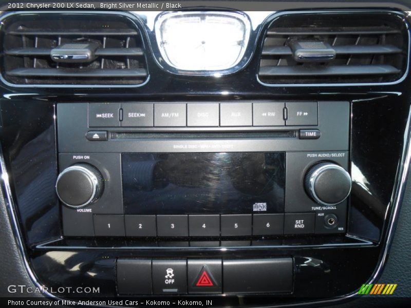 Bright Silver Metallic / Black 2012 Chrysler 200 LX Sedan