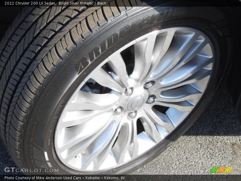 Bright Silver Metallic / Black 2012 Chrysler 200 LX Sedan