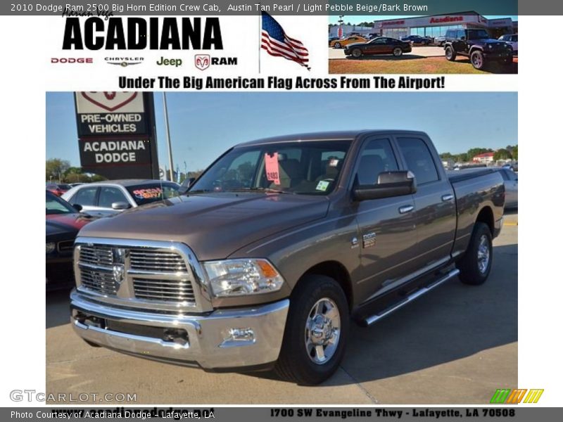 Austin Tan Pearl / Light Pebble Beige/Bark Brown 2010 Dodge Ram 2500 Big Horn Edition Crew Cab