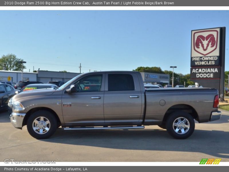 Austin Tan Pearl / Light Pebble Beige/Bark Brown 2010 Dodge Ram 2500 Big Horn Edition Crew Cab