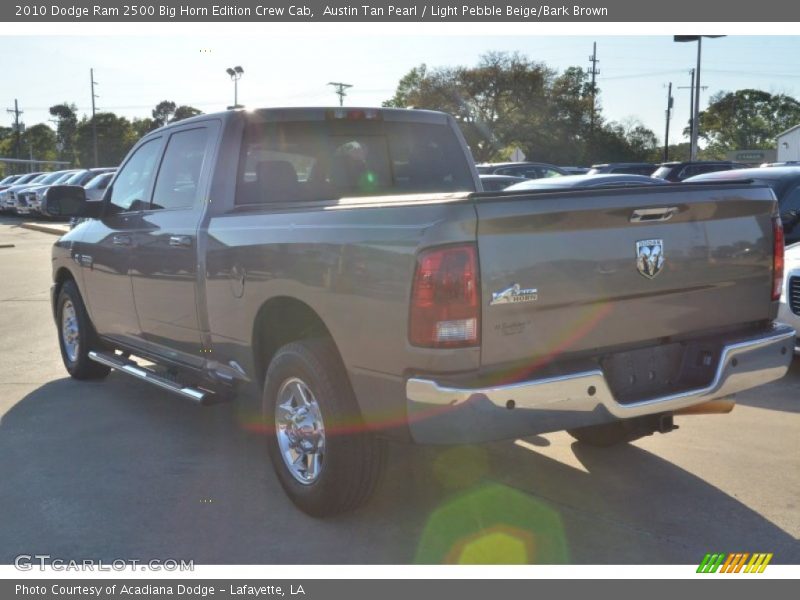 Austin Tan Pearl / Light Pebble Beige/Bark Brown 2010 Dodge Ram 2500 Big Horn Edition Crew Cab