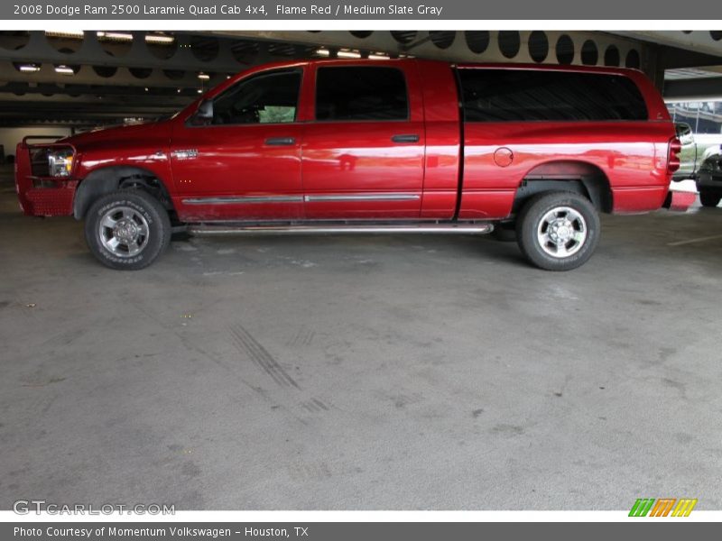 Flame Red / Medium Slate Gray 2008 Dodge Ram 2500 Laramie Quad Cab 4x4