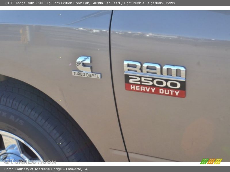 Austin Tan Pearl / Light Pebble Beige/Bark Brown 2010 Dodge Ram 2500 Big Horn Edition Crew Cab