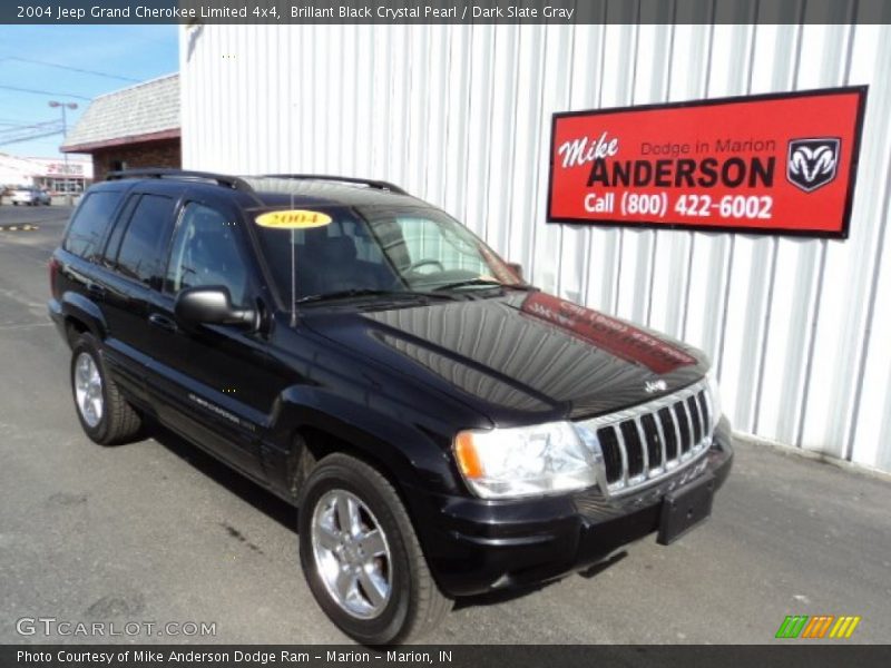 Brillant Black Crystal Pearl / Dark Slate Gray 2004 Jeep Grand Cherokee Limited 4x4