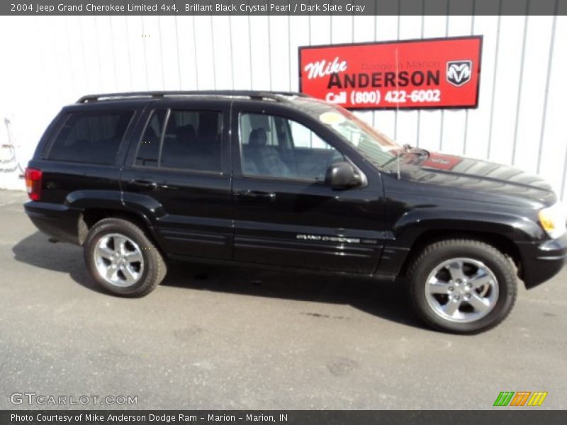 Brillant Black Crystal Pearl / Dark Slate Gray 2004 Jeep Grand Cherokee Limited 4x4