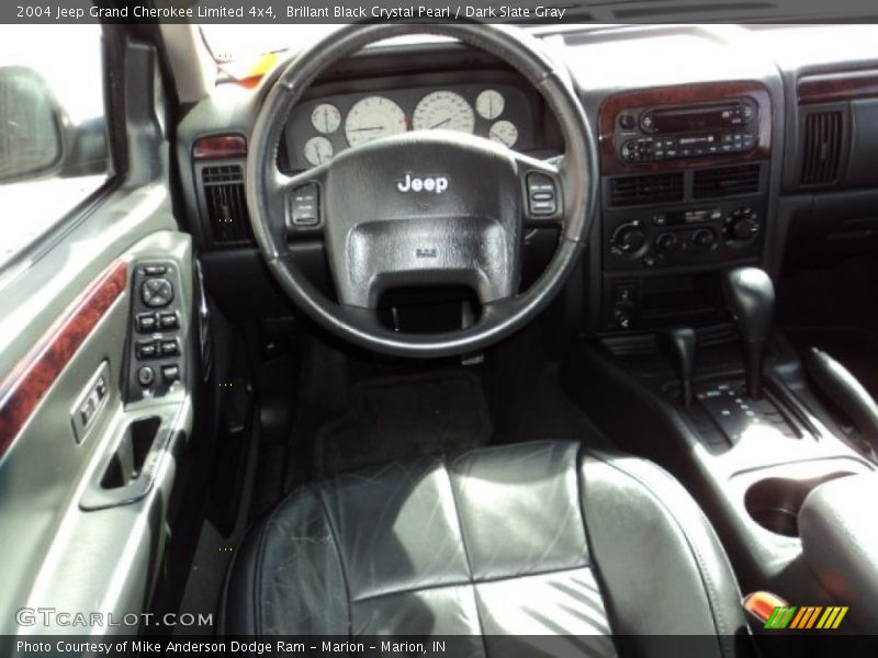 Brillant Black Crystal Pearl / Dark Slate Gray 2004 Jeep Grand Cherokee Limited 4x4