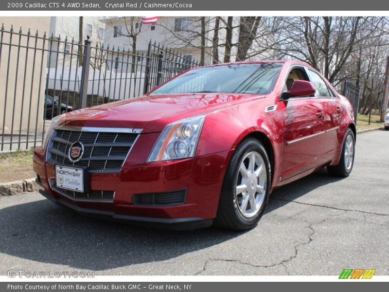 Crystal Red / Cashmere/Cocoa 2009 Cadillac CTS 4 AWD Sedan