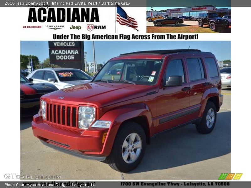 Inferno Red Crystal Pearl / Dark Slate Gray 2010 Jeep Liberty Sport