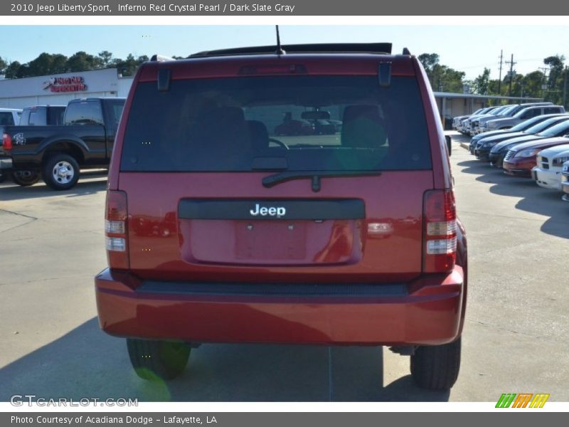 Inferno Red Crystal Pearl / Dark Slate Gray 2010 Jeep Liberty Sport