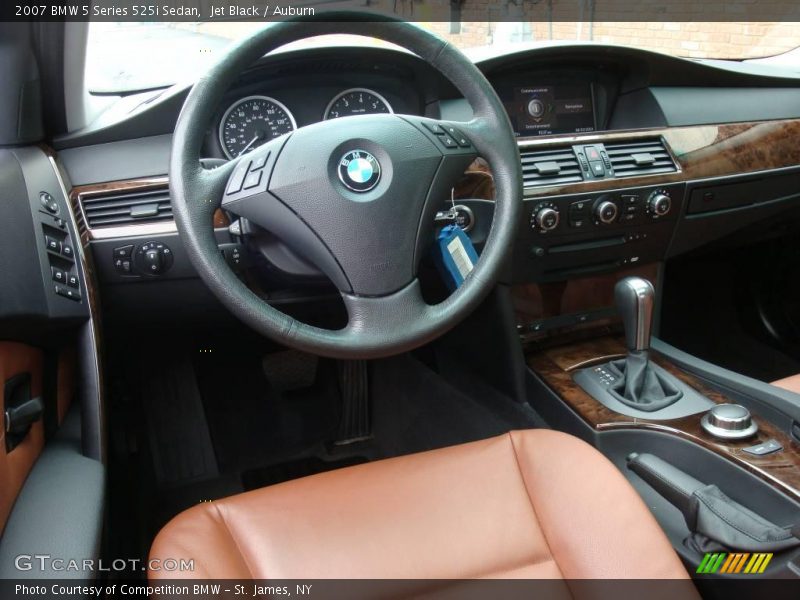 Jet Black / Auburn 2007 BMW 5 Series 525i Sedan