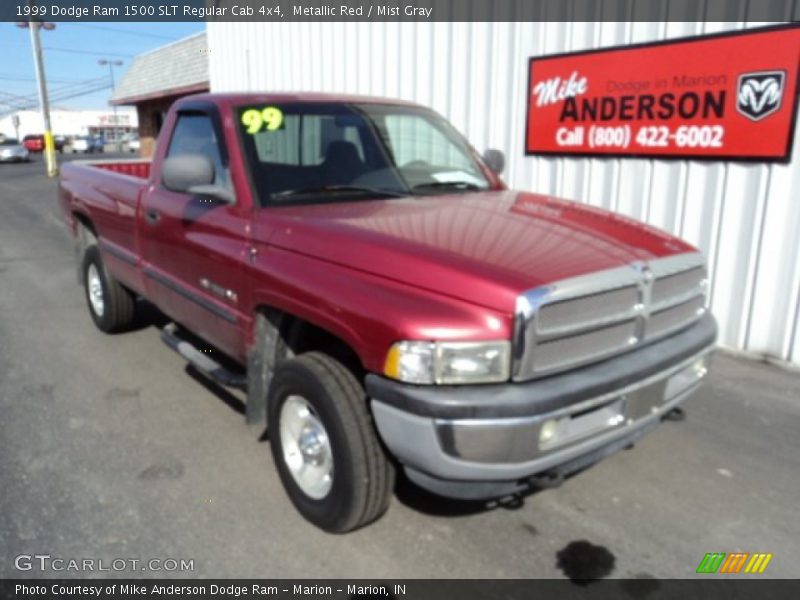 Metallic Red / Mist Gray 1999 Dodge Ram 1500 SLT Regular Cab 4x4
