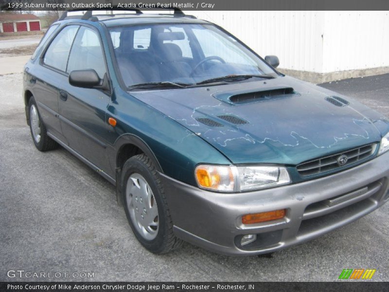 Acadia Green Pearl Metallic / Gray 1999 Subaru Impreza Outback Sport