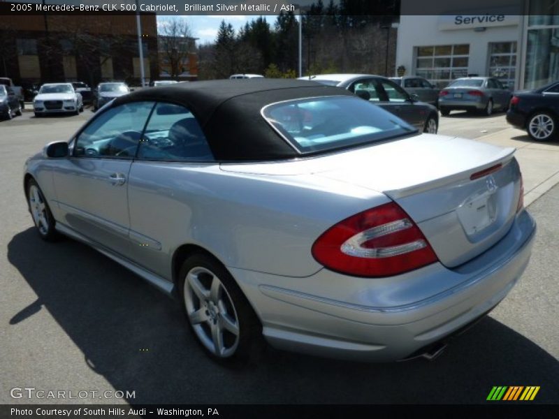 Brilliant Silver Metallic / Ash 2005 Mercedes-Benz CLK 500 Cabriolet