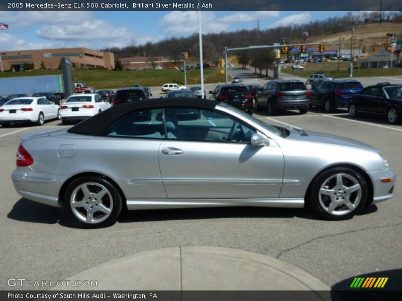 Brilliant Silver Metallic / Ash 2005 Mercedes-Benz CLK 500 Cabriolet