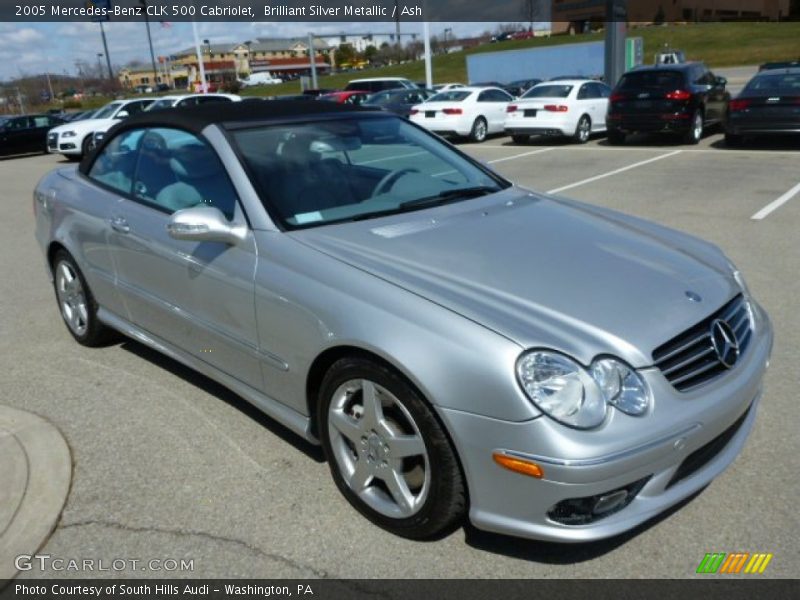 Brilliant Silver Metallic / Ash 2005 Mercedes-Benz CLK 500 Cabriolet