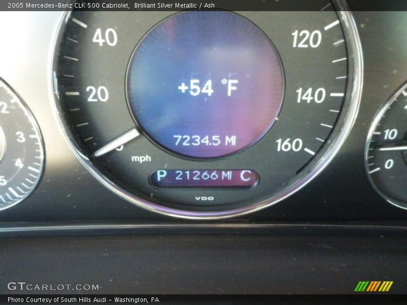 Brilliant Silver Metallic / Ash 2005 Mercedes-Benz CLK 500 Cabriolet