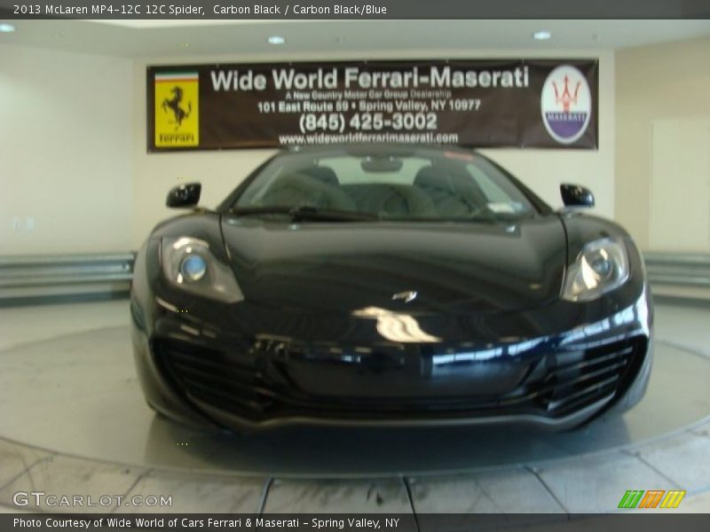 Carbon Black / Carbon Black/Blue 2013 McLaren MP4-12C 12C Spider