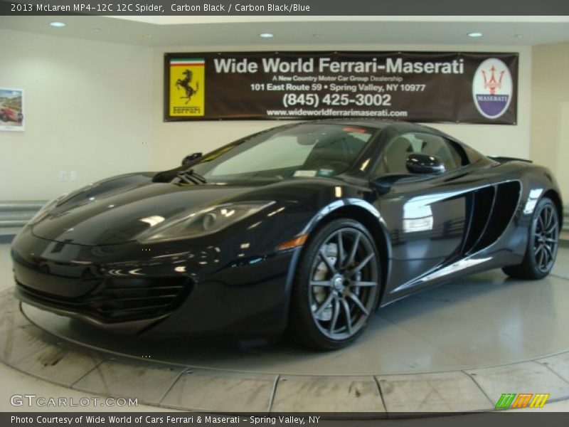 Carbon Black / Carbon Black/Blue 2013 McLaren MP4-12C 12C Spider