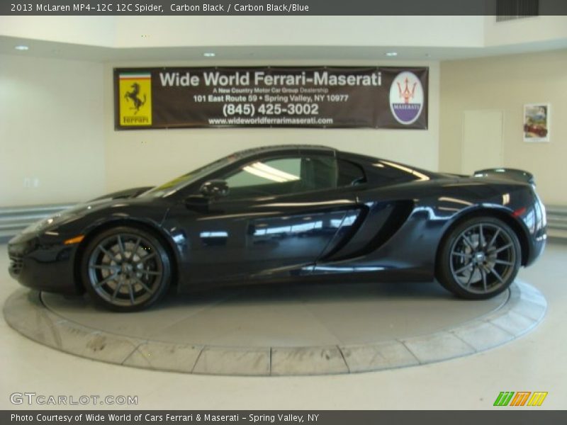 Carbon Black / Carbon Black/Blue 2013 McLaren MP4-12C 12C Spider