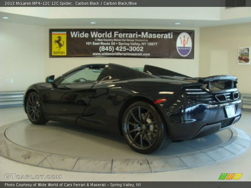 Carbon Black / Carbon Black/Blue 2013 McLaren MP4-12C 12C Spider