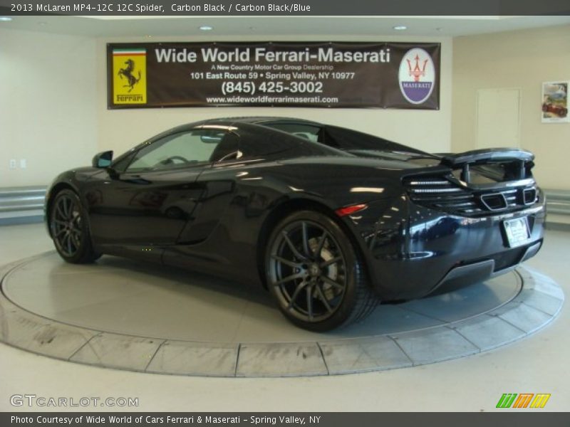 Carbon Black / Carbon Black/Blue 2013 McLaren MP4-12C 12C Spider