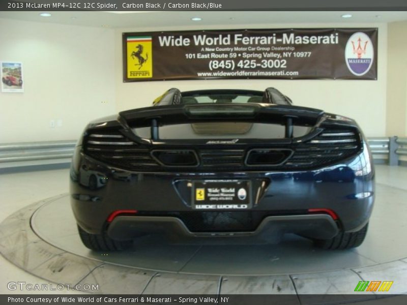 Carbon Black / Carbon Black/Blue 2013 McLaren MP4-12C 12C Spider