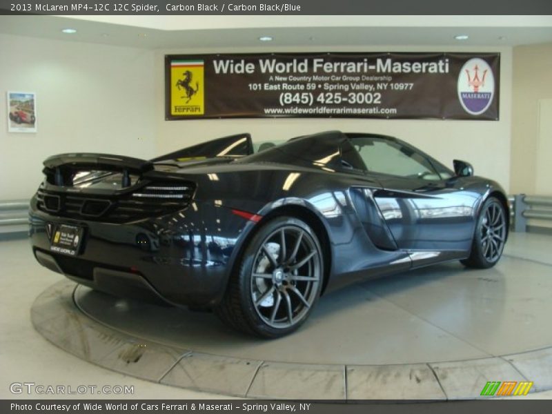 Carbon Black / Carbon Black/Blue 2013 McLaren MP4-12C 12C Spider