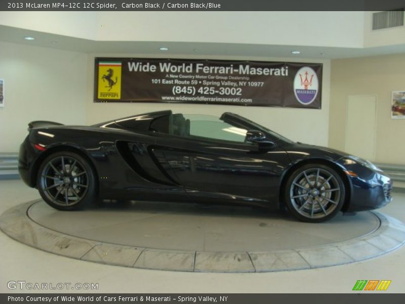 Carbon Black / Carbon Black/Blue 2013 McLaren MP4-12C 12C Spider