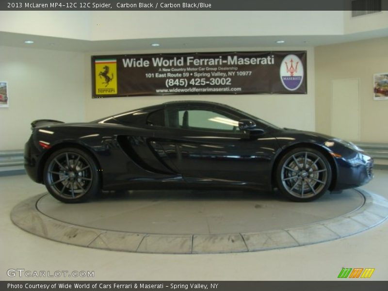 Carbon Black / Carbon Black/Blue 2013 McLaren MP4-12C 12C Spider