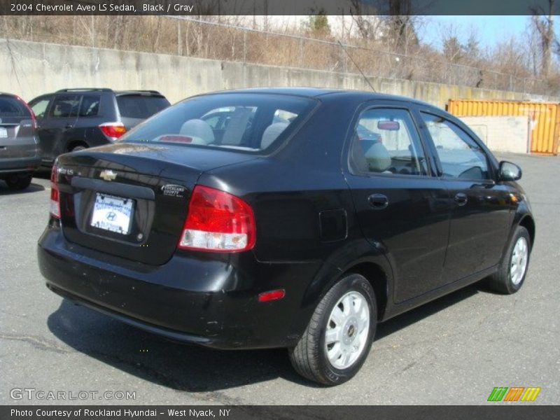 Black / Gray 2004 Chevrolet Aveo LS Sedan