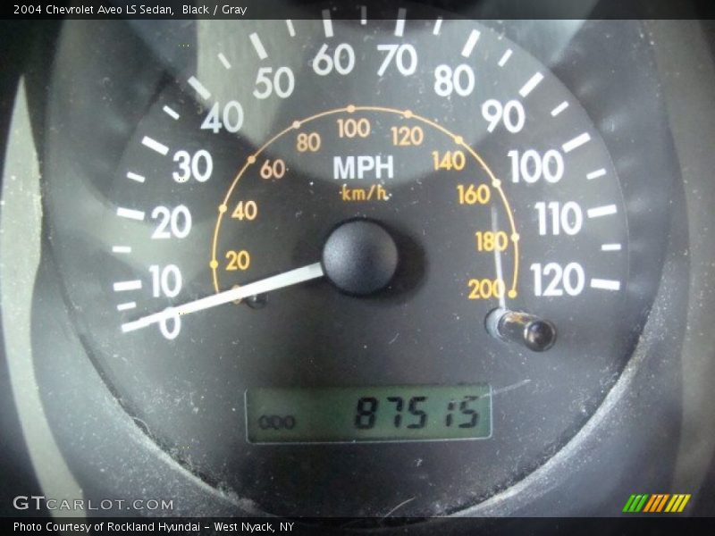 Black / Gray 2004 Chevrolet Aveo LS Sedan