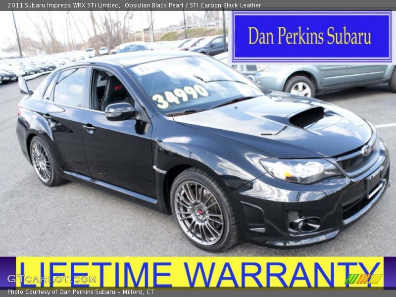 Obsidian Black Pearl / STI Carbon Black Leather 2011 Subaru Impreza WRX STi Limited