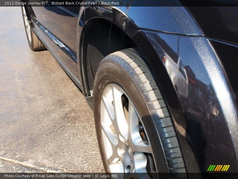 Brilliant Black Crystal Pearl / Black/Red 2011 Dodge Journey R/T