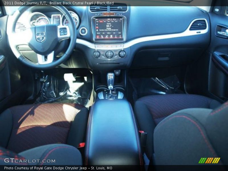 Brilliant Black Crystal Pearl / Black/Red 2011 Dodge Journey R/T