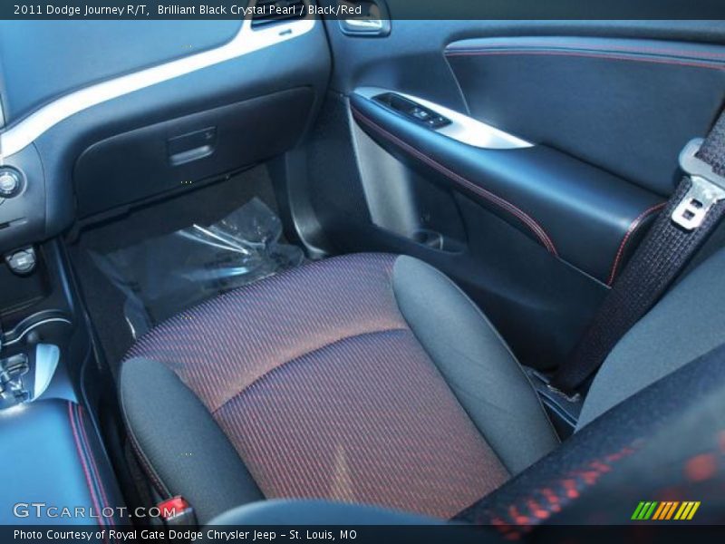 Brilliant Black Crystal Pearl / Black/Red 2011 Dodge Journey R/T