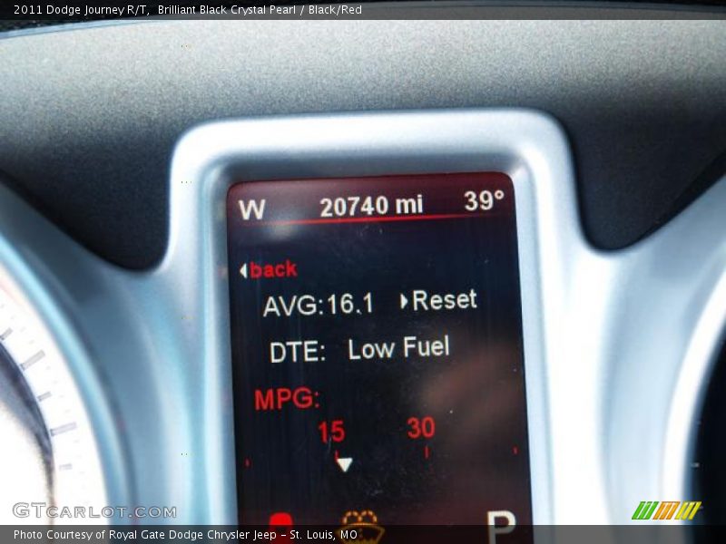 Brilliant Black Crystal Pearl / Black/Red 2011 Dodge Journey R/T