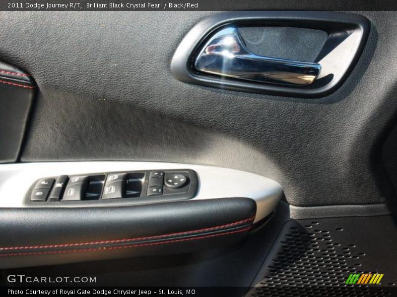 Brilliant Black Crystal Pearl / Black/Red 2011 Dodge Journey R/T
