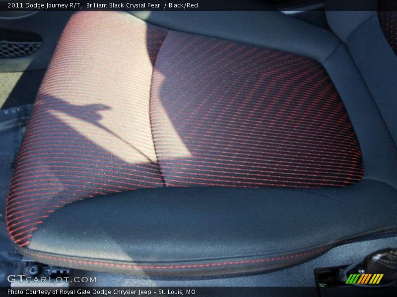 Brilliant Black Crystal Pearl / Black/Red 2011 Dodge Journey R/T