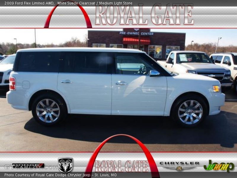 White Suede Clearcoat / Medium Light Stone 2009 Ford Flex Limited AWD
