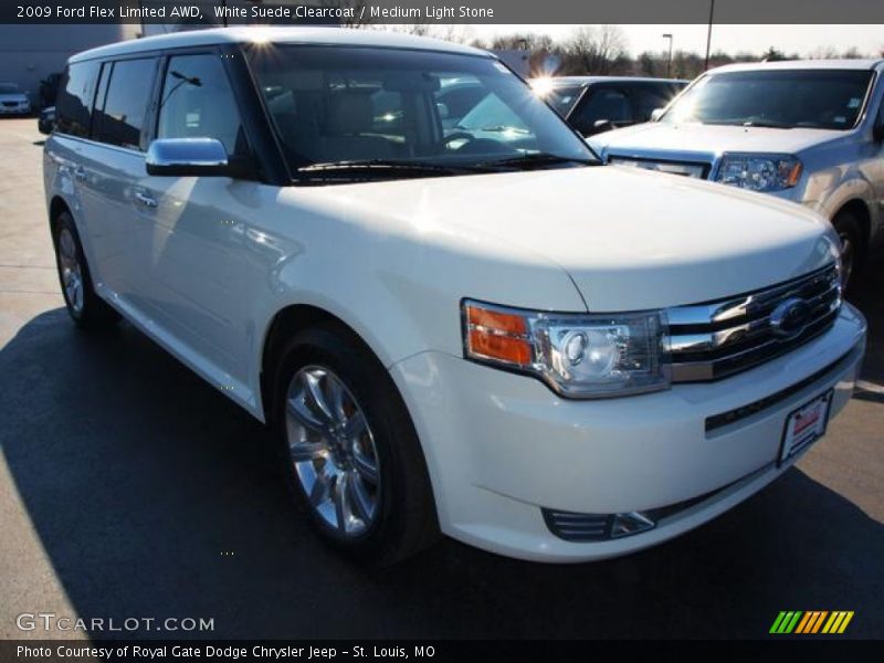 White Suede Clearcoat / Medium Light Stone 2009 Ford Flex Limited AWD